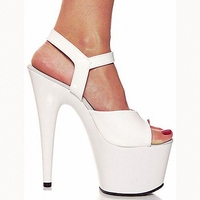 Peep Toe Cross – sandales à plateforme de 17cm pour femmes, robe de danse à la mode, modèle de chaussures de gladiateur, 7 pouces, Sexy, fétiche, boîte de nuit, talons hauts