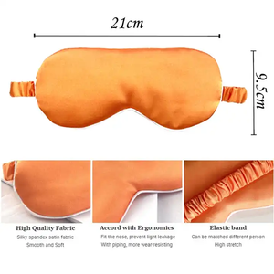 Antifaz de satén suave con correa elástica para dormir, regalo de moda al por mayor, antifaz para ojos, para viajes, con logotipo personalizado - Product Image 5