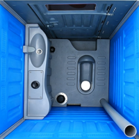 Toilettes écologiques portables durables en HDPE, préfabriquées, à installation rapide, pour extérieur, bureau, parc, appartement, école, hôpital, atelier