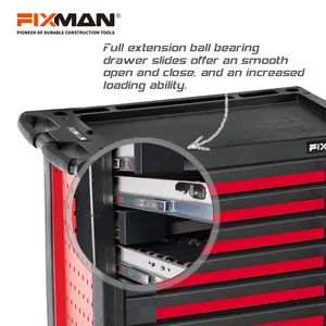 FIXMAN taşınabilir 7 çekmeceli garaj aracı mekanik kutu silindir kabine çelik arabası araç kutusu ile alet takımı