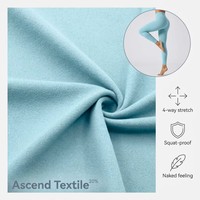 Leggings de Tela Ultra Suave y Transpirable con Sensación de Desnudez, 220GSM, 76% Poliamida, 24% Elastano, para Gimnasio, Niños y Niñas