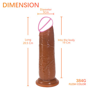Realistischer Dildo mit starkem Saugnapf 8,46 Zoll weiche Doppelschicht-Silikon-<span class=keywords><strong>Penis</strong></span>-Dildos für Frauen Riesiges realistisches Sexspielzeug für Erwachsene - Product Image 1