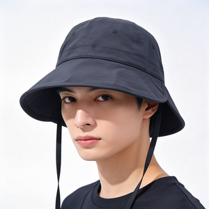 Chapeau Bob Classique Noir Personnalisé Imprimé pour l'Extérieur - Protection UPF 50+ Séchage Rapide Style Pêcheur pour Randonnée et Plage Unisexe - Product Image 1