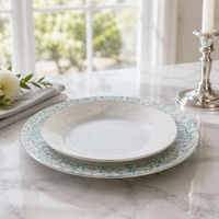 PITO Assiettes à dîner en céramique moderne de luxe en porcelaine osseuse, ensemble d'assiettes en céramique, vaisselle, ensemble d'assiettes à dîner