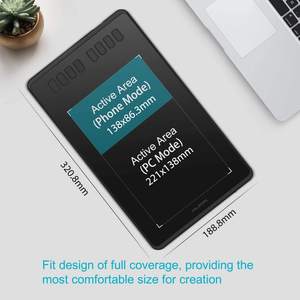 H950p 8192 स्तर 5080 lpi बैटरी मुक्त विद्युत चुम्बकीय अनुनाद के साथ 8 प्रोग्राम योग्य प्रेस कुंजियों ड्राइंग टैबलेट - Product Image 5