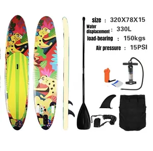 Unisex PVC Inflatable SUP Paddle Board Custom Multi-Style Surfboard For Standing Surfing In Ocean Waters