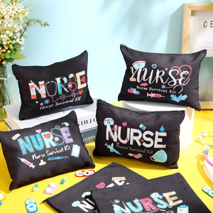 High Quality Organizer Nursing School Zipper Cartoon Printed Canvas Makeup Pouch <b>Nurse</b> Cosmetic <b>Bag</b> Practical - Product Image 6