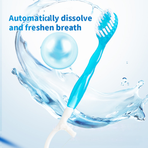 Brosse à dents jetable emballée individuellement avec perle et fil <span class=keywords><strong>dentaire</strong></span> pour le blanchiment des dents et le rafraîchissement de l'haleine - Product Image 3