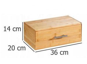 กล่องเก็บขนมปังทรงสี่เหลี่ยมผืนผ้าจากไม้ไผ่ เป็นมิตรกับสิ่งแวดล้อม ทนทาน ใช้งานได้หลากหลาย พร้อมฝาปิด สำหรับเก็บอาหาร รักษาความสดใหม่ - Product Image 6