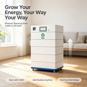 Système de stockage d'énergie solaire WHE Powerwall 51,2 V LiFePO4 ESS, batterie lithium 5 kWh-100 kWh, compatible basse température, 48 V - Product Image 3