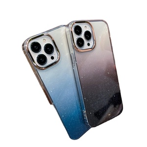 <span class=keywords><strong>Cover</strong></span> per <span class=keywords><strong>iPhone</strong></span> <span class=keywords><strong>14</strong></span> <span class=keywords><strong>Pro</strong></span> <span class=keywords><strong>Max</strong></span>, <span class=keywords><strong>14</strong></span> <span class=keywords><strong>Pro</strong></span>, 13, 12 in Acrilico Trasparente con Lente Placcata e Glitter Sfumato in 18 Colori - Product Image 1