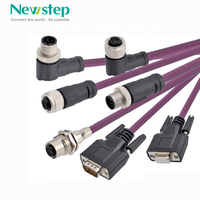 IO Link Sensör Kablosu M12 a Kodlu 4 5P Ekranlı IP67 Su Geçirmez Kablo Seti PUR Kaplamalı Endüstriyel Ethernet Akıllı Sensör Endüstrisi için
