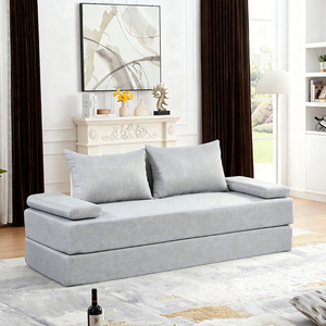 आधुनिक डबल-मंजिला टामी बिस्तर डिजाइन बीन बैग सोफे आरामदायक फोल्डेबल लैबल बैकरेस्ट कपड़े असबाब बेडरूम सेट के साथ - Product Image 3