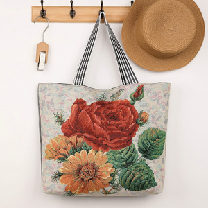 Sacs en tissu à fil doré PEIQUAN pour femmes, sacs à bandoulière tendance, sacs de <span class=keywords><strong>shopping</strong></span> mignons, sacs en toile littéraires - Product Image 5