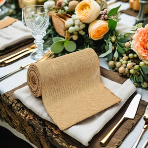 Rouleau de tissu de toile de jute de jute pour les chemins de <span class=keywords><strong>table</strong></span> de mariage - Product Image 5