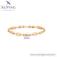 X000441729 Pulsera de Moda Xuping Jewelry, Brazalete Elegante y Sencillo en Color Oro de 18K, con Encanto Romántico para Mujer