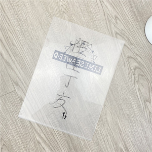 Biểu tượng tùy chỉnh in bền A4 <span class=keywords><strong>PVC</strong></span> PP nhựa l-hình dạng rõ ràng trong suốt thư mục tập tin thư mục trình bày cho tài liệu trường sử dụng - Product Image 6