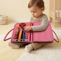 Livre d'activités personnalisable en tissu doux, livre silencieux en feutre, livre Montessori pour bébés, apprentissage précoce, livre sensoriel avec autocollants magiques, jouets pour enfants, tout-petits