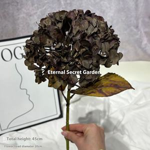 Outono Laranja Terroso Café Colorido Flores Artificiais para Decoração de Casamento Leite Chá Colorido Bouquet Props Atacado Flor - Product Image 6