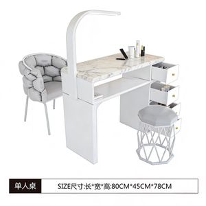 Ensemble de table de manucure Cream Ins, luxe léger, multifonctionnel, simple/double, économique, prix spécial - Product Image 6