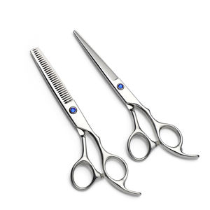 Conjunto de tijeras de peluquería de pulido de acero japonés, productos de fábrica de China, 420J2, corte y adelgazamiento - Product Image 3