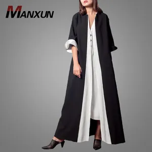 Dubai Abaya Mode Laatste Modern Design Pakistan Steek Lange Mouwen Top Kwaliteit Abaya