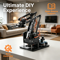 Kit de bras robotique 4DOF Zetok STEM Factory Direct DIY - Bras robotique éducatif avec panneau de contrôle pour ESP8266, pour les enfants de 8 ans et plus