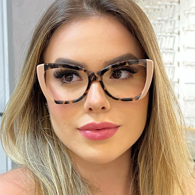 2024 Newest Fashion TR90 Cat Eye Prescription Glasses Optical Frames Anti  Blue Light Glasses Sexy Women Eyewear Frames 2023