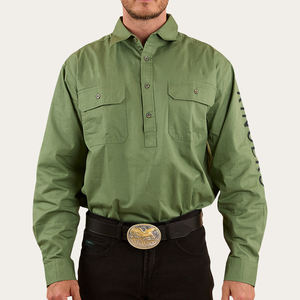 プラスサイズのカウボーイ構造大きくて高い刺繍カウガール黒ボタンダウンウェアドレスHi Visウエスタンシャツ - Product Image 1