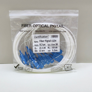 Pigtail de Fibra Óptica Monomodo SC/UPC de 12 Núcleos con Baja Pérdida de Inserción, LSZH, 0.9mm, 1.5M, Varios Colores Opcionales para Empalmes FTTH ODF - Product Image 5