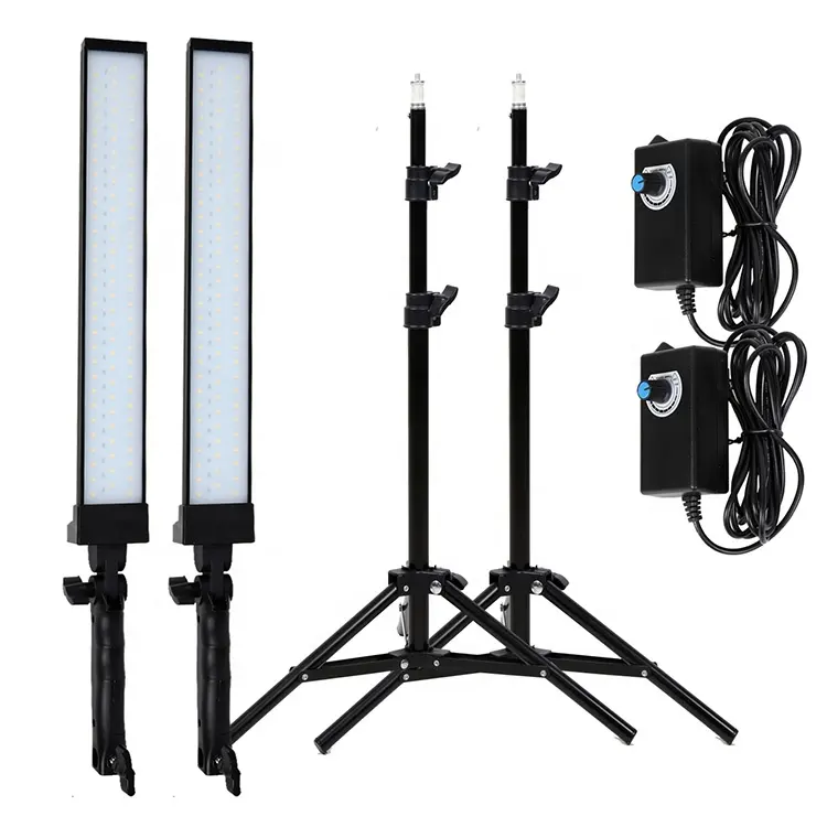 Photography Dimmable Lighting Kit, 5600K Photo Studio Led Light Kit with Tripod Stand for Portrait Video and Shooting
