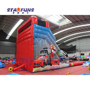 สไลเดอร์สูบลมสีแดงสำหรับสระว่ายน้ำสไลเดอร์สูบลมได้สำหรับสวนน้ำ - Product Image 4