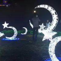 Universal - Lumière de lune musulmane en bois Lumière LED Ramadan  Accessoires Eid Moubarak Décoration Articles de fête islamique - Lampes à  poser - Rue du Commerce