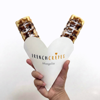 Plateau porte-papier en carton imprimé avec logo personnalisé Emballage de gaufres churros gaufres frites cône pape avec trou pour sauce