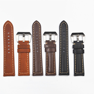 Luxury Italiano Vintage Oiled Cowhide Leather With <strong>Pam</strong> <strong>Buckle</strong> 20mm 22mm 24mm 26mm Watch Leather Strap Band - Product Image 3