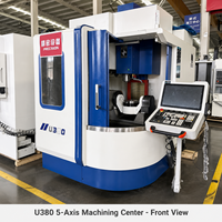 Centre d'usinage CNC 5 axes U380, fraiseuse verticale 5 axes pour pièces complexes, usinage de précision de moules