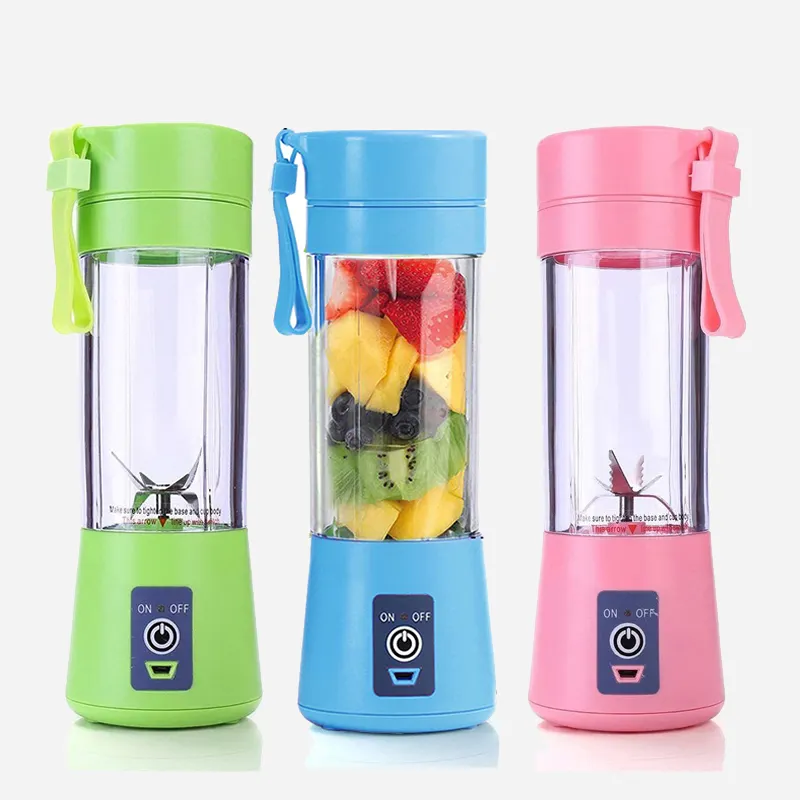 Portable USB Personal Blender Juicer Cup pour Smoothies Shakes en plastique Mini Voyage Bouteilles D'eau Blender Juicer