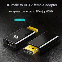 Adaptateur 4K 1080P DP vers HDMI DP mâle femelle câble audio vidéo PVC pour PC haut-parleur lecteur DVD HD compatible HDMI