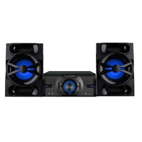 Mini Sistema Profesional de Cine en Casa de 100W RMS con Nuevo Altavoz Trolley para Fiestas en Rojo y Azul, Potencia de Salida de 50W*2, Fabricado en Madera