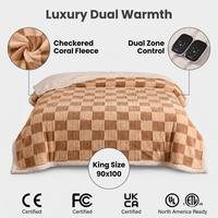 Couverture électrique Sherpa à double commande 110V, taille King, 6 réglages, contrôle indépendant des deux côtés, arrêt automatique pour lit domestique OEM/ODM