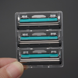 Manual <b>Razor</b> With 2 Blade Stainless Steel Head For <b>Men</b> Face Shaving <b>Razor</b> Handle And Replacement Blades Set - Product Image 4