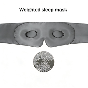 <span class=keywords><strong>Masque</strong></span> de sommeil lesté en perles de verre de qualité supérieure pour soulager l'anxiété et les migraines - <span class=keywords><strong>Masque</strong></span> oculaire 3D profilé occultant avec boîte cadeau - Product Image 2