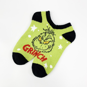<span class=keywords><strong>Calcetines</strong></span> tobilleros navideños para parejas, novedad de 2023, venta al por mayor, creativos, terciopelo Coral, dibujos animados, <span class=keywords><strong>Grinch</strong></span>, regalo - Product Image 5