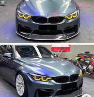 Phare F32 2012-2019 Version bicolore Jaune et Blanc Série 4 Phare modifié style Ikon Amélioration LED DRL pour BMW