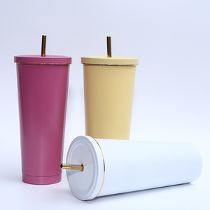 Vaso de Acero Inoxidable con Pajita, Gran Capacidad, Aislado al Vacío, para Café, Regalo, para Uso en el Auto - Product Image 2