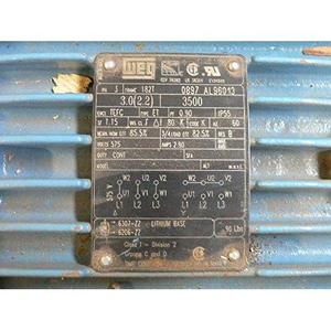 Moteur AC Weg 3Hp 575V 60Hz Triphasé 1500 tr/min Antidéflagrant - Product Image 3