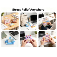 Nouveau porte-clés mini clavier 3D amusant et coloré en plastique, personnalisable avec logo, 26 touches, portable, anti-stress