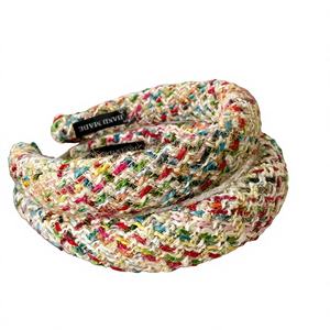 Accessoires de cheveux tendance pour jeunes filles : Magnifique bandeau tricoté coloré, coiffe de Noël tissée de 15 cm pour jeunes femmes - Product Image 1