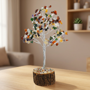 Árbol de Cristal de Ágata Negra Hecho a Mano, Bonsái de Piedras Preciosas Feng Shui con Base de Amatista para Decoración Navideña del Hogar, Árbol de Navidad (Pcs) - Product Image 5