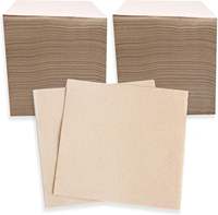 Serviettes en papier kraft naturel sans bois 100% compostables non blanchies écologiques jetables personnalisables Pâques Nouvel An Noël
